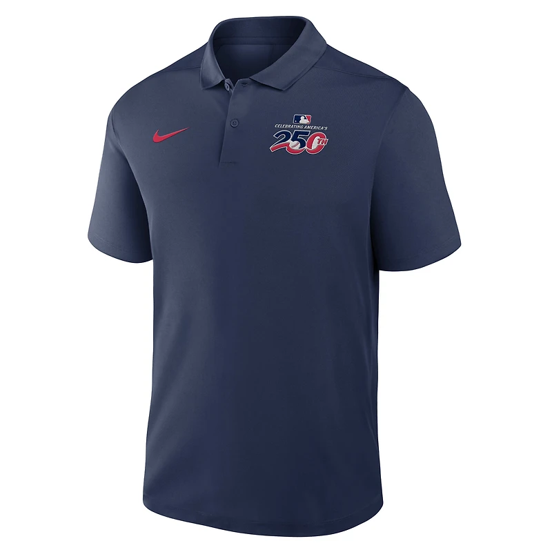Polo Nike Dri-FIT bleu marine pour homme, célébrant le 250e anniversaire de l'Amérique