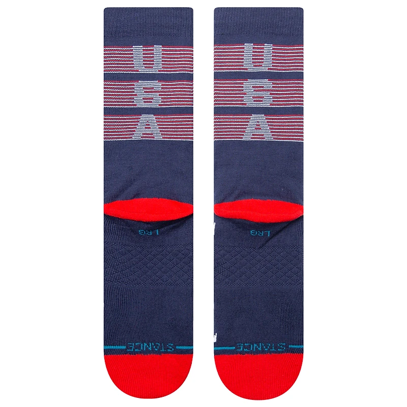 Men's Stance Navy MLB  Bars USA Crew Socks