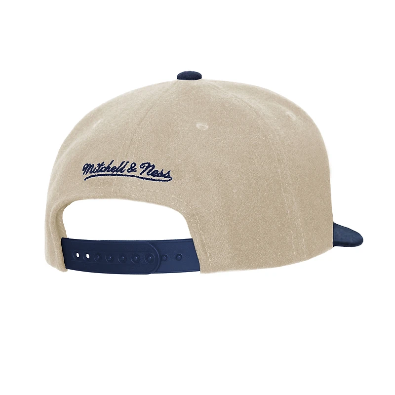 Mitchell & Ness Cream New York Yankees vs. New York Mets Subway Series Matchup Pro Pinch Snapback
