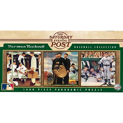 MLB Norman Rockwell Saturday Evening Post Baseball Panoramic Puzzle