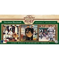 MLB Norman Rockwell Saturday Evening Post Baseball Panoramic Puzzle