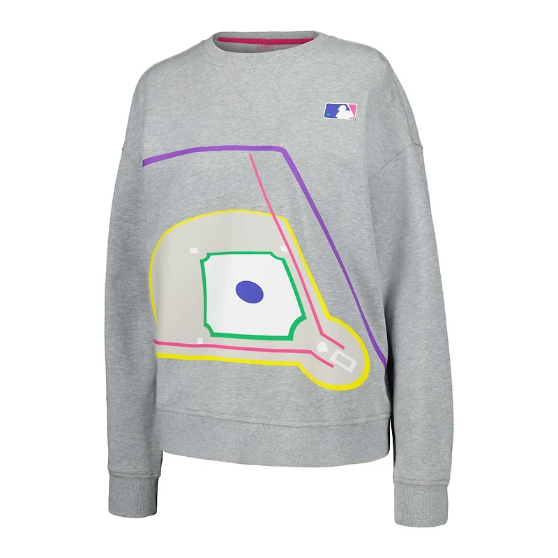 Chandail de terrain baseball MLB Terez gris pour femme