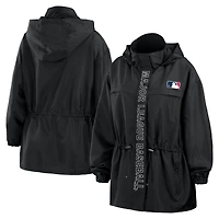 Women's WEAR by Erin Andrews Black MLB Merchandise Full-Zip Windbreaker Hoodie Jacket