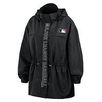Women's WEAR by Erin Andrews Black MLB Merchandise Full-Zip Windbreaker Hoodie Jacket