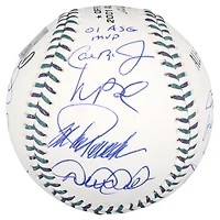 2001 MLB All-Stars Autographed Rawlings Event Logo Baseball with 16 Signatures and "01 ASG MVP" Inscription by Cal Ripken Jr. - Limited Edition #1/1