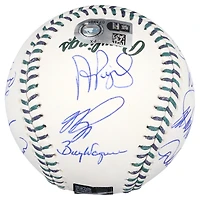 2001 MLB All-Stars Autographed Rawlings Event Logo Baseball with 16 Signatures and "01 ASG MVP" Inscription by Cal Ripken Jr. - Limited Edition #1/1
