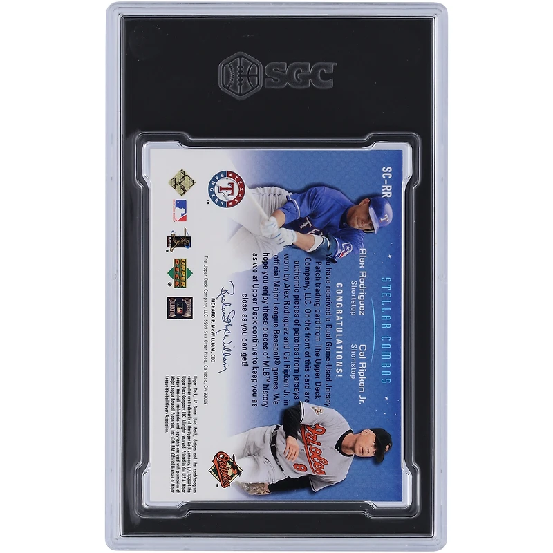 Alex Rodriguez & Cal Ripken Jr. 2004 Upper Deck SP Jeu Utilisé Stellar Combos Duel 5 Color Relics #SC-RR #5/25 SGC Authentifié 9 Carte