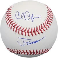 Balle de baseball autographiée par Carl Crawford et Justin Crawford