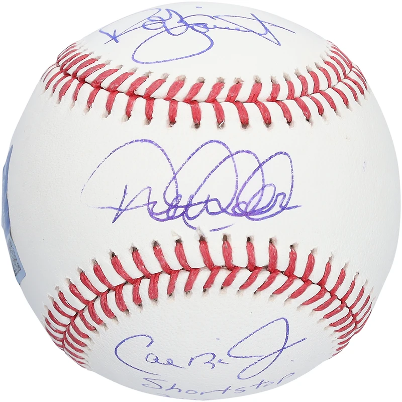 Derek Jeter, Cal Ripken Jr. & Robin Yount Autographed Baseball with "Shortstop 3000 Hit Club" Inscription