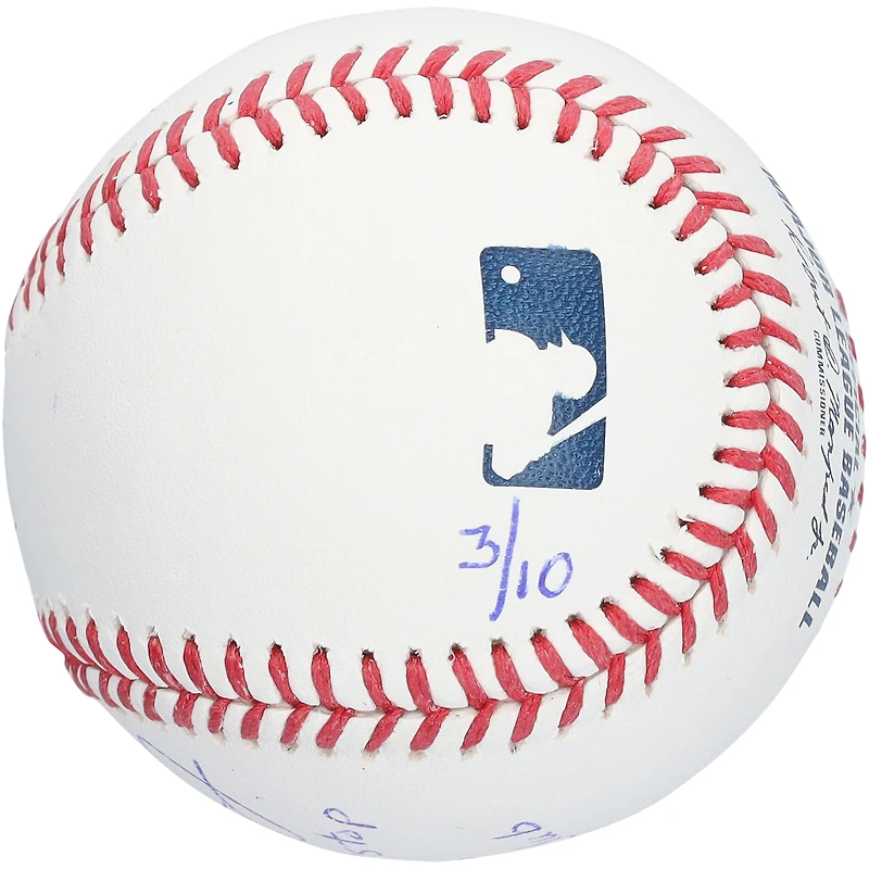 Balle de baseball autographiée par Derek Jeter, Cal Ripken Jr. et Robin Yount avec inscription « Club des 3000 coups sûrs » - Édition limitée à 10 exemplaires