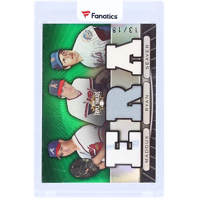 Greg Maddux, Nolan Ryan et Tom Seaver MLB Multi-Team 2007 Topps Triple Threads Multi Game-Used Relics #TTRC-75 #13/18 Card