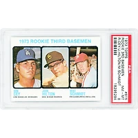 Carte de recrue Topps 1973 n° 615, authentifiée PSA 8, Mike Schmidt, Ron Cey et John Hilton