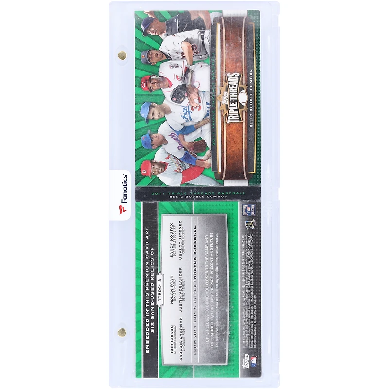 Livret de reliques multi-jeux Topps Triple Threads 2011 des lanceurs de la MLB #TTRDC-18 #13/18