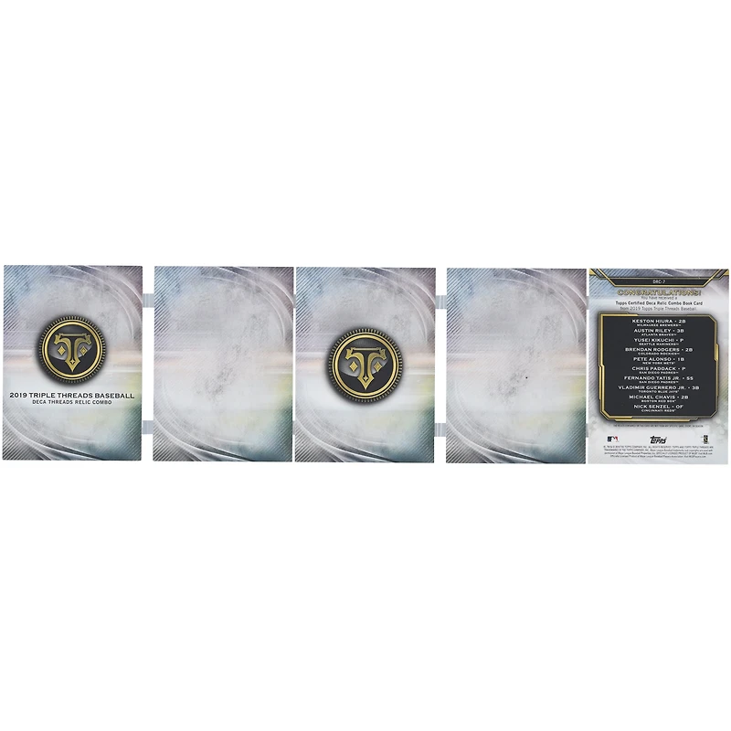 Livret de reliques de 10 joueurs de la MLB Player 2019 Topps Triple Threads Deca Threads #DRC-7 #5/10 Rookie Card