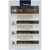 Carte Signature Donruss 2005 Inkcredible Triple #IS-50 autographiée par Ozzie Smith, Cal Ripken Jr. et Alan Trammell
