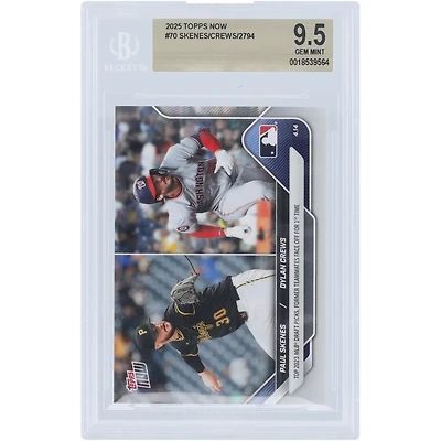 Paul Skenes & Dylan Crews 2025 Topps Now Top 2023 MLB Draft Picks, Former Teammates Face Off for 1st Time #70 BGS Authenticated 9.5 Card