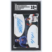 Pete Crow-Armstrong & Wyatt Langford Autographed 2025 Topps Dynamic Duals Black Dual #3E #19/50 SGC Authenticated 10 Card