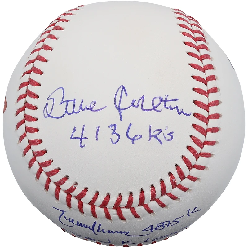 Balle de baseball signée par Randy Johnson, Steve Carlton et CC Sabathia, meilleurs lanceurs gauchers en termes de retraits sur prises, avec plusieurs inscriptions - Édition limitée à 25 exemplaires