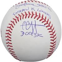 Balle de baseball signée par Randy Johnson, Steve Carlton et CC Sabathia, meilleurs lanceurs gauchers en termes de retraits sur prises, avec plusieurs inscriptions - Édition limitée à 25 exemplaires