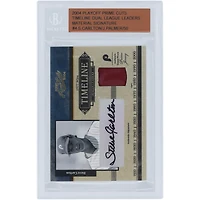 Carte autographiée de Steve Carlton et Jim Palmer, Prime Cuts Dual GU Relic Auto #TL-4 #17/50 des Playoffs 2004