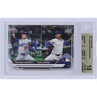 Yoshinobu Yamamoto & Shota Imanaga 2025 Topps Now 1st Japanese Starting Pitchers To Square Off On Opening Day #2 BGS Authenticated 10 Card - 10,10,10,9.5 Subgrades