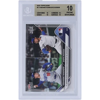 Yoshinobu Yamamoto & Shota Imanaga 2025 Topps Now 1st Japanese Starting Pitchers To Square Off On Opening Day #2 BGS Authenticated 10 Card - 10,9.5,10,10 Subgrades