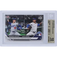 Yoshinobu Yamamoto & Shota Imanaga 2025 Topps Now 1st Japanese Starting Pitchers To Square Off On Opening Day #2 BGS Authenticated 10 Card - 9.5,10,10,10 Subgrades