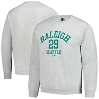 Sweat-shirt unisexe BreakingT Cal Raleigh gris chiné avec nom et numéro de joueur MLBPA