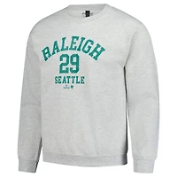 Unisex BreakingT Cal Raleigh Heather Gray MLBPA Player Name & Number Sweatshirt