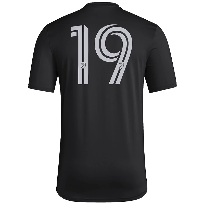 Haut d'avant-match adidas Juneteenth noir pour hommes