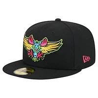 Men's New Era Black Modesto Nuts Copa de la Diversión 59FIFTY Fitted Hat