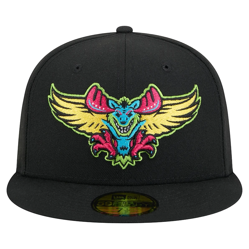 Men's New Era Black Modesto Nuts Copa de la Diversión 59FIFTY Fitted Hat