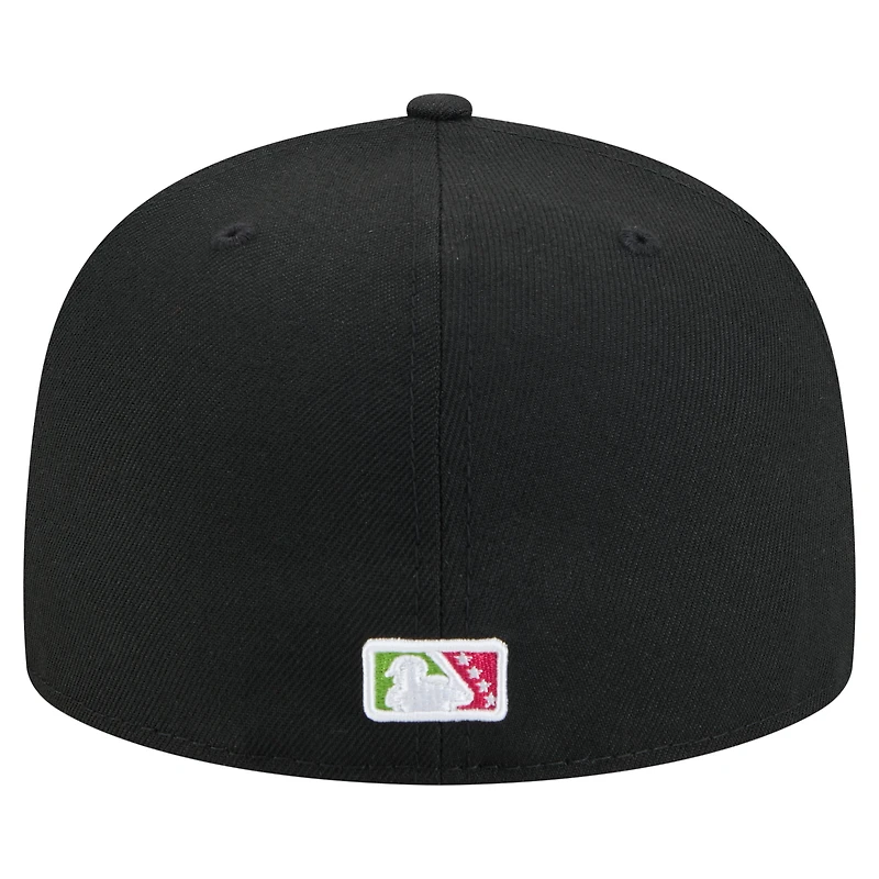 Men's New Era Black Modesto Nuts Copa de la Diversión 59FIFTY Fitted Hat
