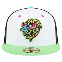 Casquette ajustée New Era Modesto Nuts Copa de la Diversión 59FIFTY blanche/vert clair pour homme