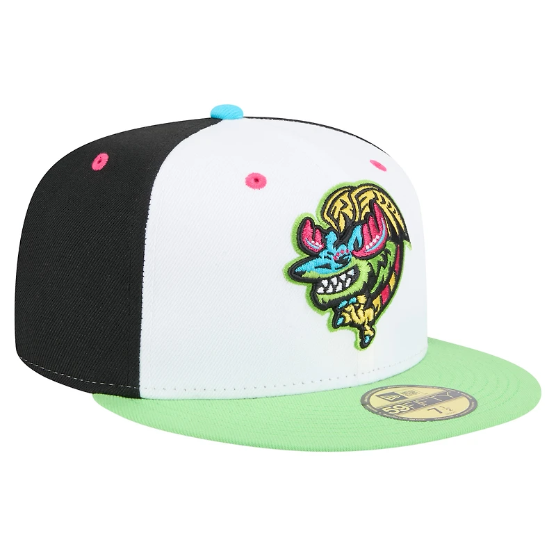 Casquette ajustée New Era Modesto Nuts Copa de la Diversión 59FIFTY blanche/vert clair pour homme