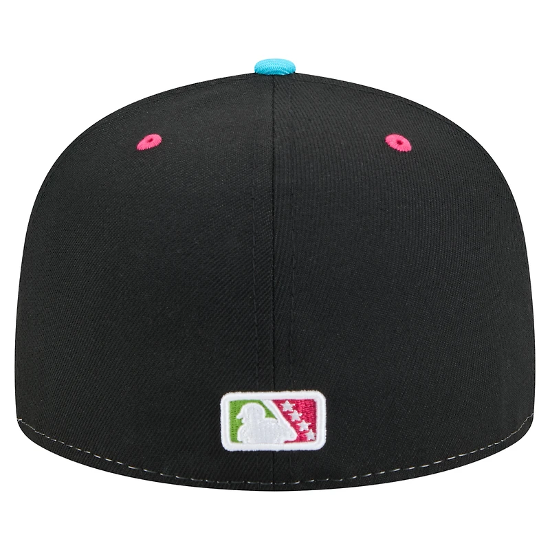 Casquette ajustée New Era Modesto Nuts Copa de la Diversión 59FIFTY blanche/vert clair pour homme
