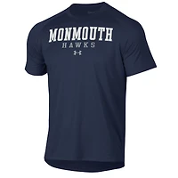 Men's Under Armour Navy Monmouth Hawks Tech T-Shirt