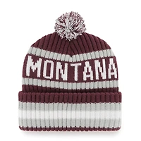Men's '47  Maroon Montana Grizzlies Bering Cuffed Knit Hat with Pom