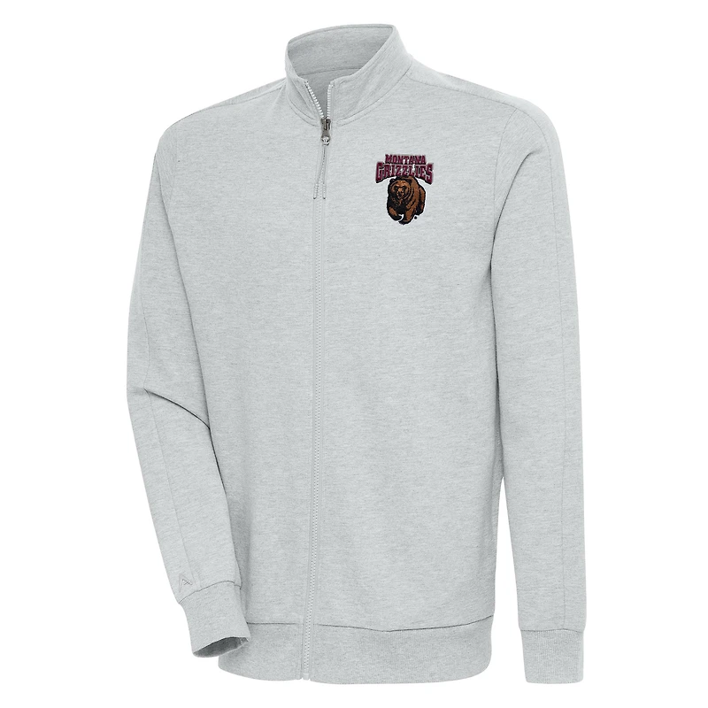 Veste zippée intégrale Antigua Heather Grey Montana Grizzlies Action pour homme