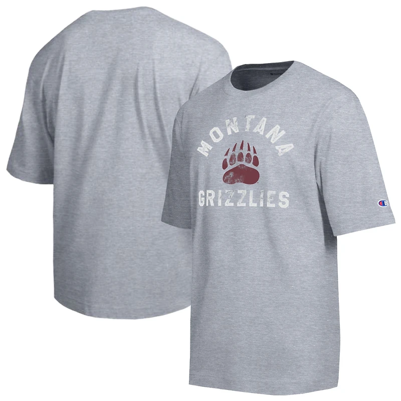 Men's Champion  Heather Gray Montana Grizzlies Weathered Team T-Shirt