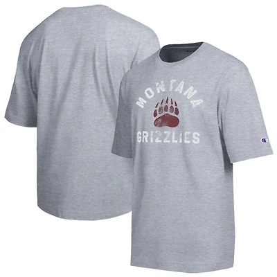 Men's Champion Heather Gray Montana Grizzlies Weathered Team T-Shirt