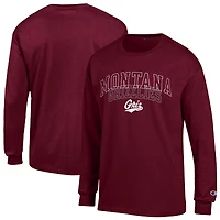 Men's Champion  Maroon Montana Grizzlies Team Long-Sleeve T-Shirt
