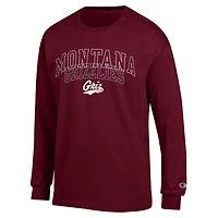 Men's Champion  Maroon Montana Grizzlies Team Long-Sleeve T-Shirt