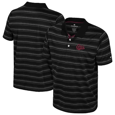Men's Colosseum  Black Montana Grizzlies Milk Steak Polo