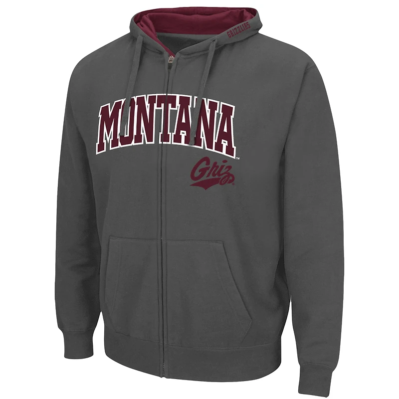 Chandail à capuchon Colosseum Charcoal Montana Grizzlies Arch & Logo 3.0 pour homme