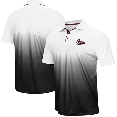 Polo Colosseum gris pour homme avec logo de l'équipe Montana Grizzlies Magic