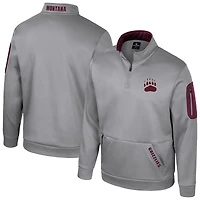 Men's Colosseum  Gray Montana Grizzlies Mainframe Fleece Quarter-Zip Jacket
