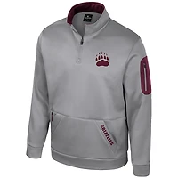 Men's Colosseum  Gray Montana Grizzlies Mainframe Fleece Quarter-Zip Jacket
