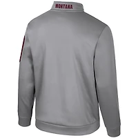 Men's Colosseum  Gray Montana Grizzlies Mainframe Fleece Quarter-Zip Jacket