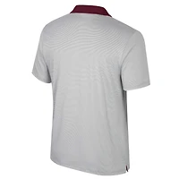 Men's Colosseum Gray Montana Grizzlies Tuck Striped Polo